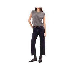 NEW ICON DENIM LA jill straight leg jeans in graphite black